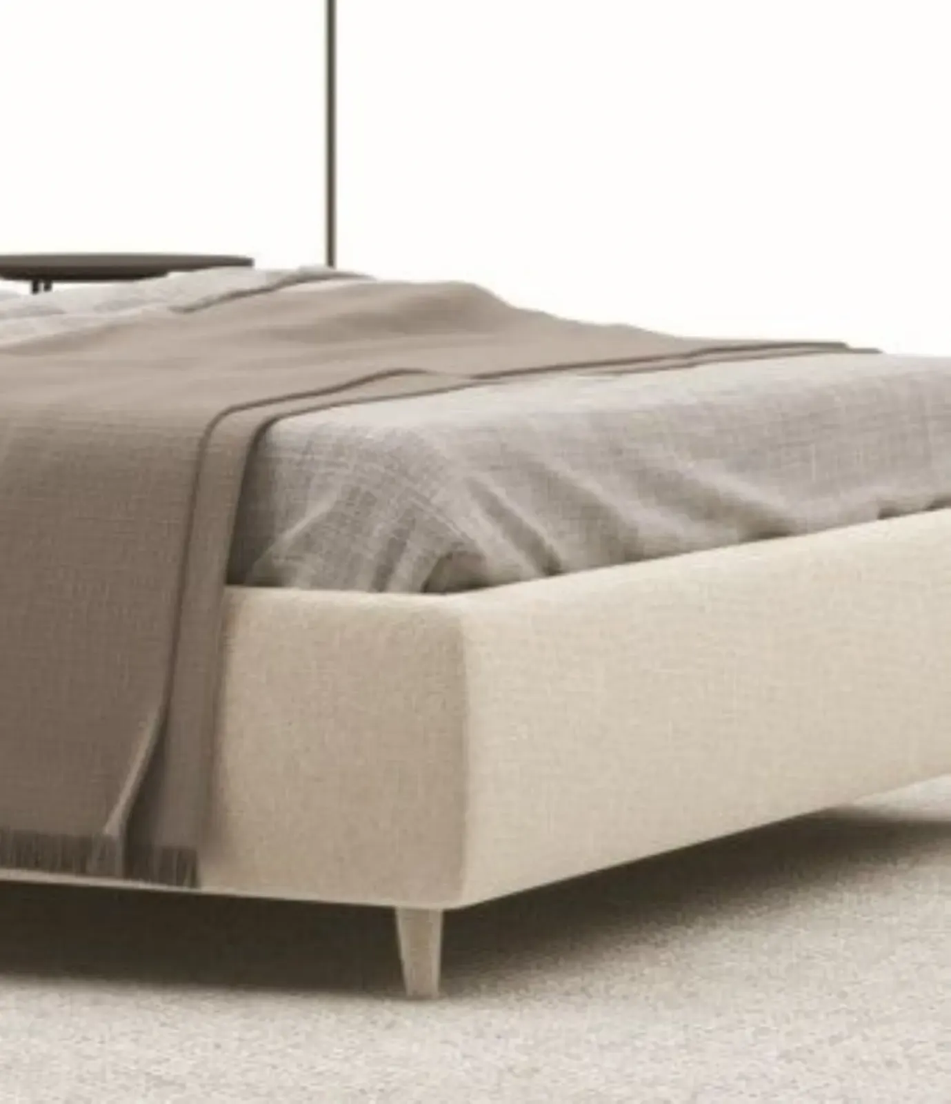 Letto Emily, letto imbottito con testiera e giroletto imbottiti, made in Italy – foto 5