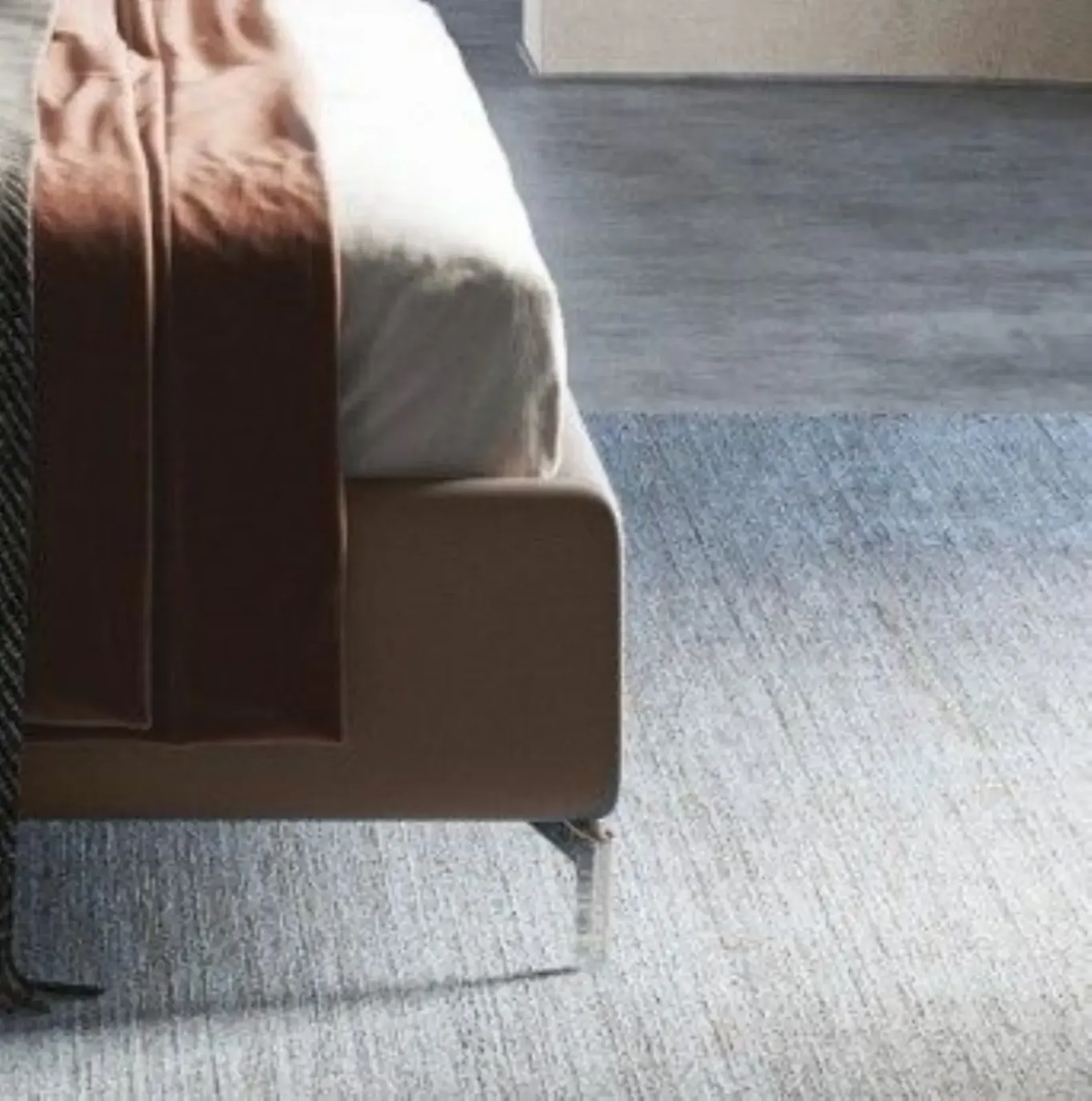 Letto Kate, letto contenitore con testiera imbottita da terra, made in Italy – foto 5
