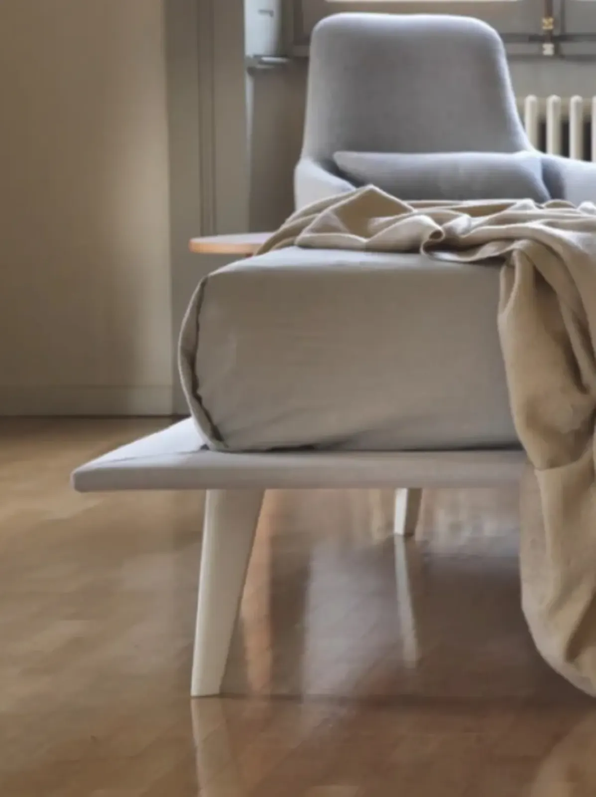 Letto Nicole, letto moderno in tessuto, made in Italy – foto 5